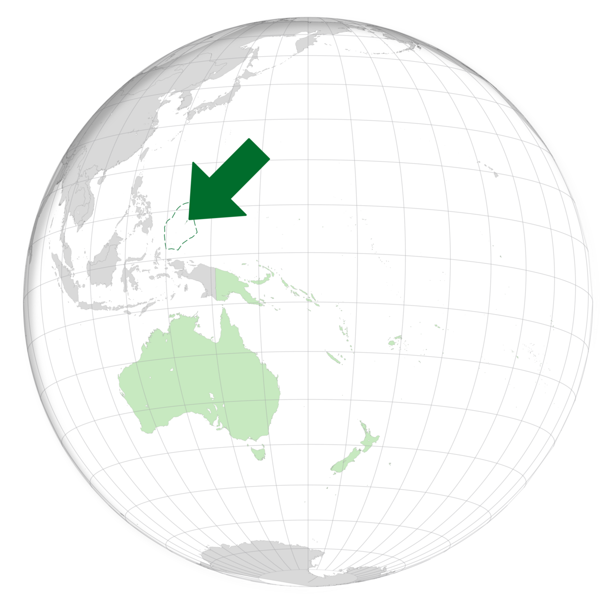 plassering av Palau på jordkloden. Kart