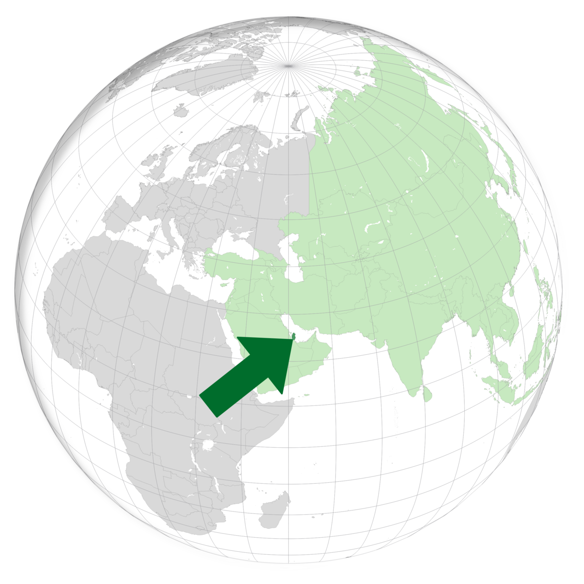 plassering av Qatar på jordkloden. Kart