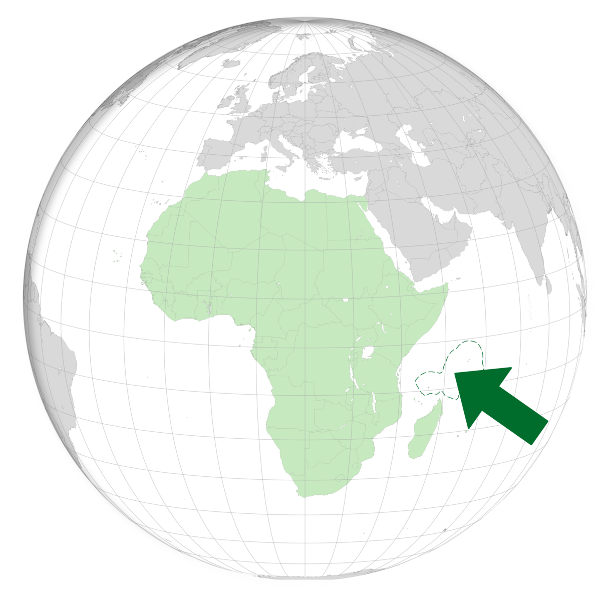 plassering av Seychellene på jordkloden. Kart
