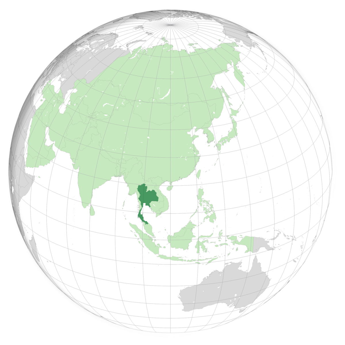 plassering av Thailand på jordkloden. Kart
