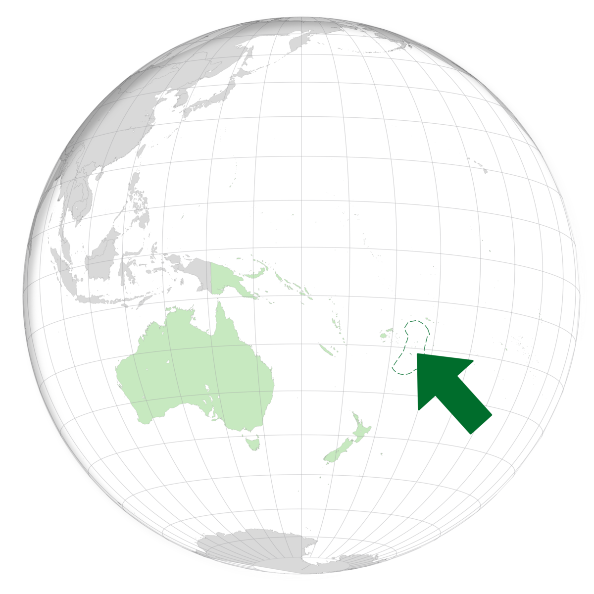 plassering av Tonga på jordkloden. Kart