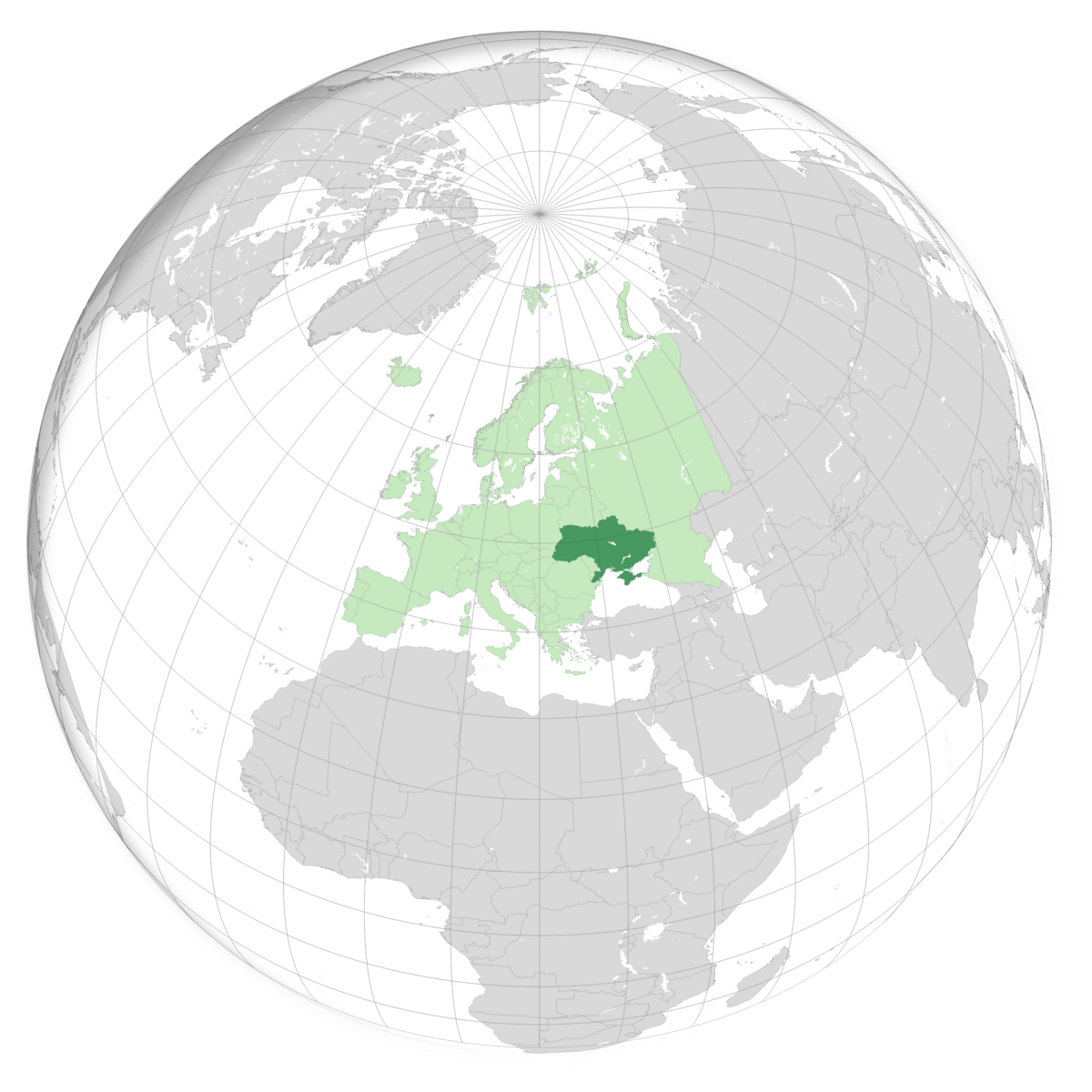 plassering av Ukraina på jordkloden. Kart