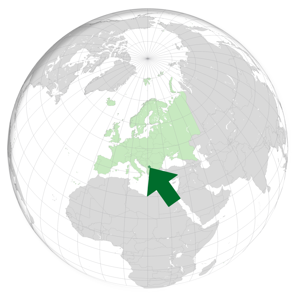 plassering av Kosovo på jordkloden. Kart