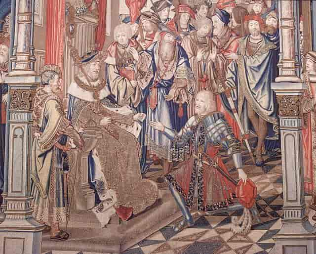 gobelin i uklle og silke  fra cirka 1510–1520 
