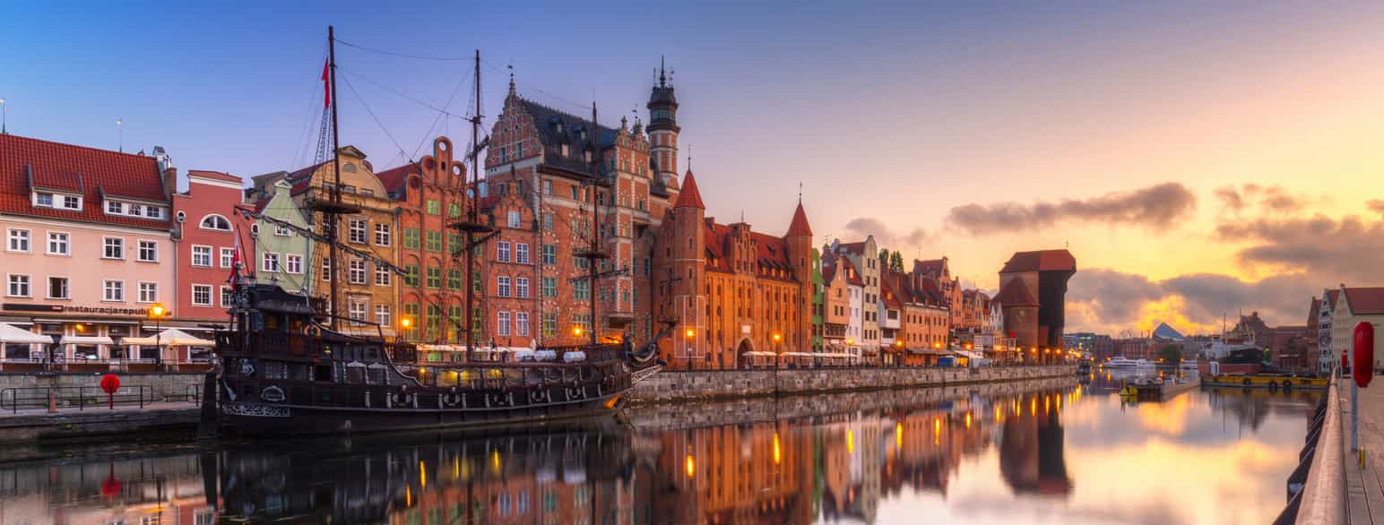 Gamlebyen i Gdansk i Polen