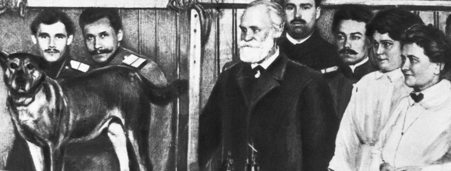 Ivan Pavlov og en av hundene som bidro til oppdagelsen av klassisk betinging