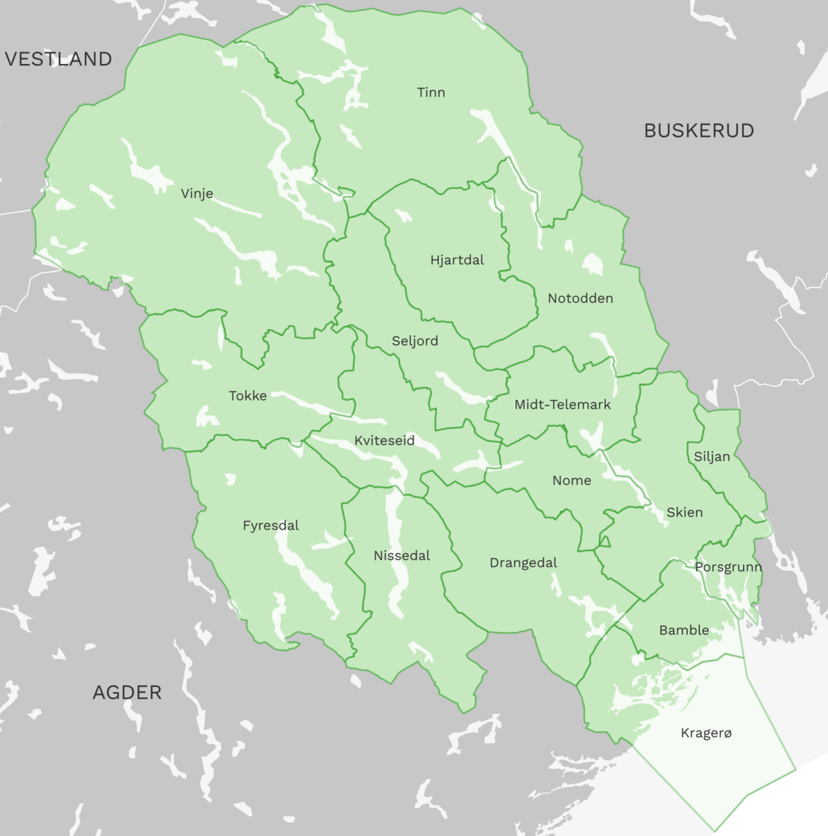 Kommuner i Telemark