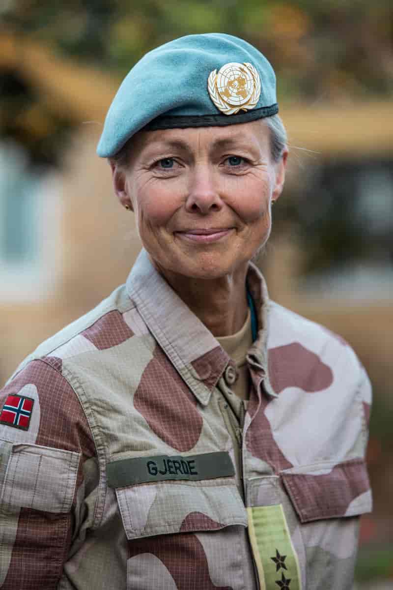 Generalmajor Ingrid M. Gjerde som sjef for FN-styrken på Kypros.
