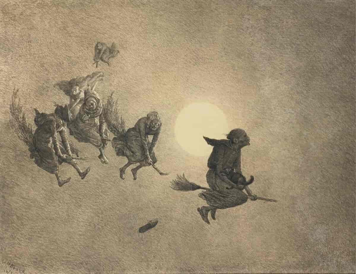 Teikning frå 1870, «The Witches' Ride»