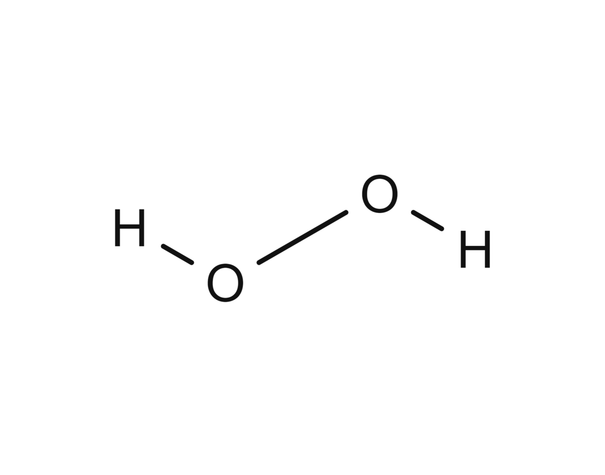 Strukturformel hydrogenperoksid