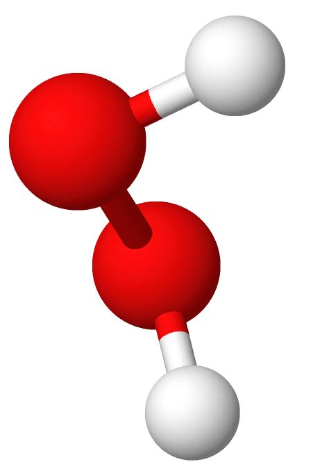 Molekylmodell hydrogenperoksid