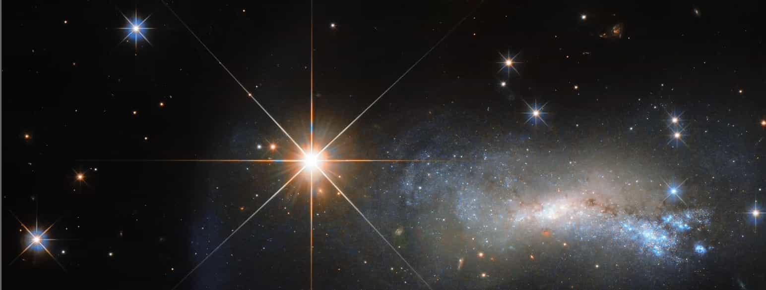 Stjernen TYC 3203-450-1 fotografert med Hubble space teleskopet. Stjernen er i Lacerta-galaksen.