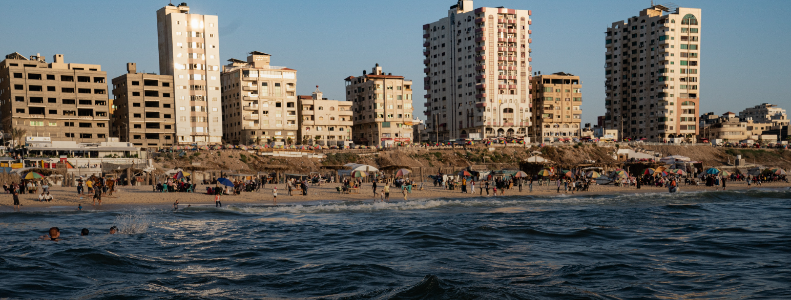 Bilde av boligblokker i Gaza by.
