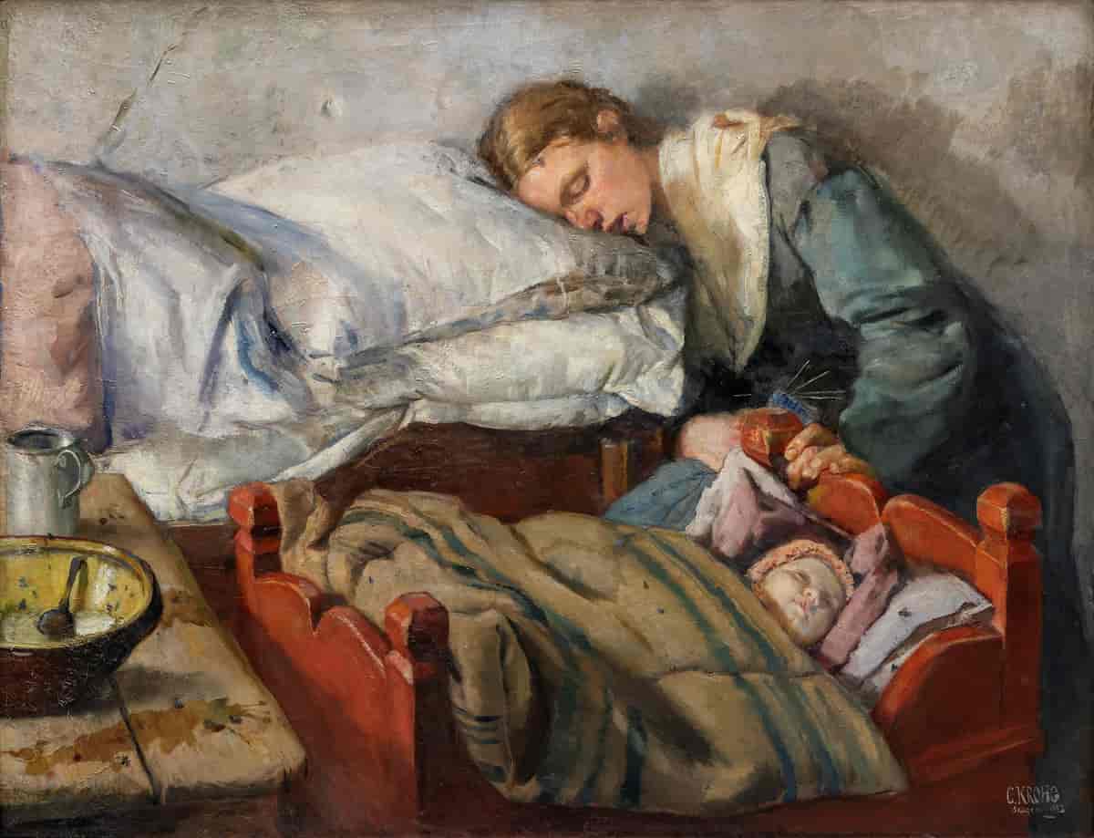  Sovende mor (Familiesøvn), 1883