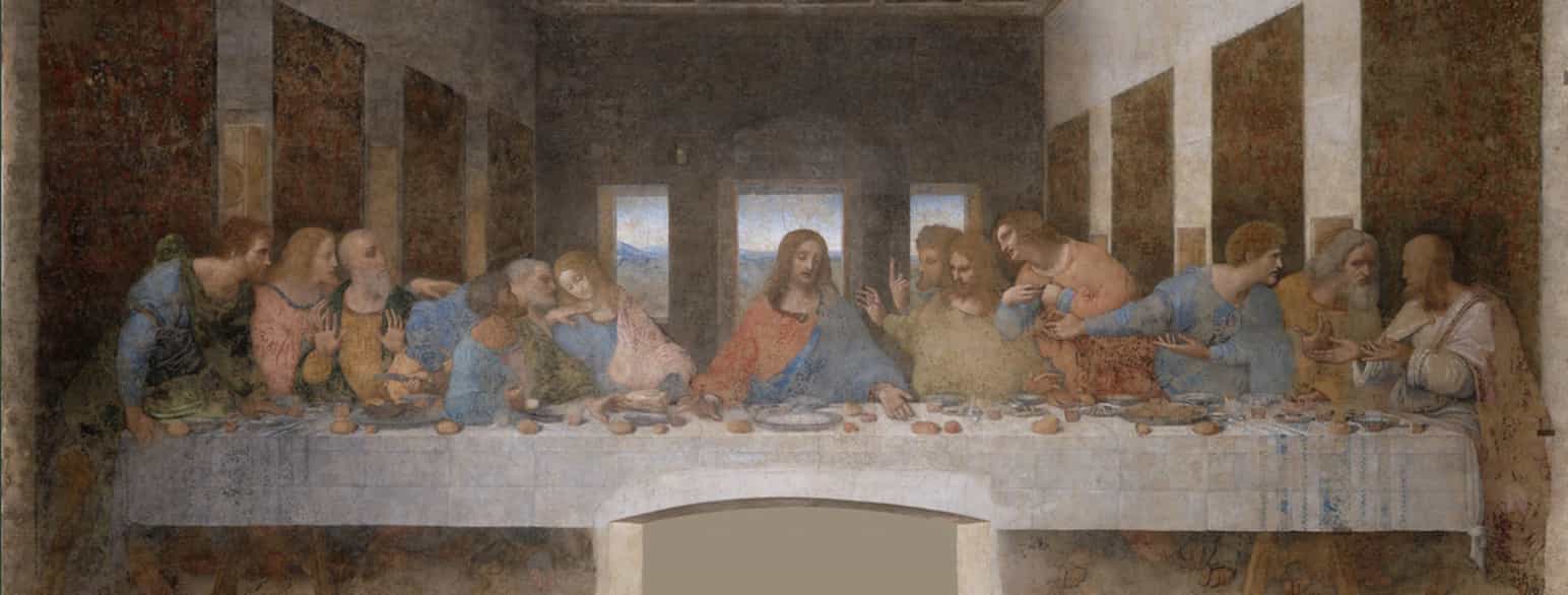 Maleriet Nattverden viser Jesus og de tolv disiplene.
