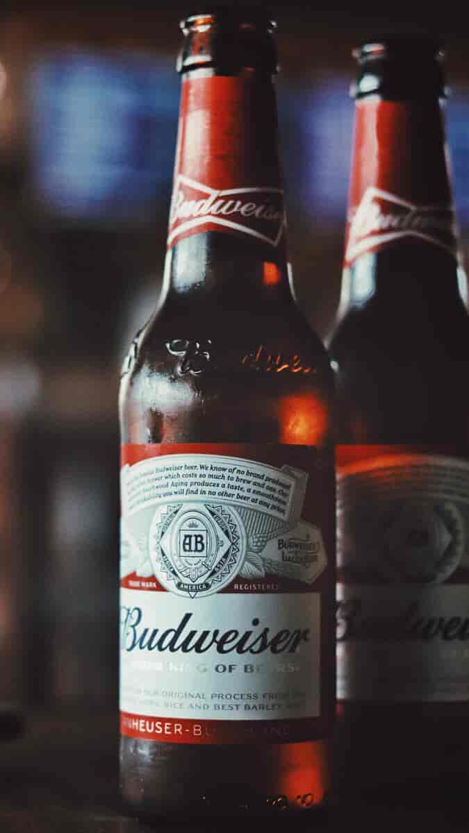 Budweiser, amerikansk type med undertittel «king of beers».