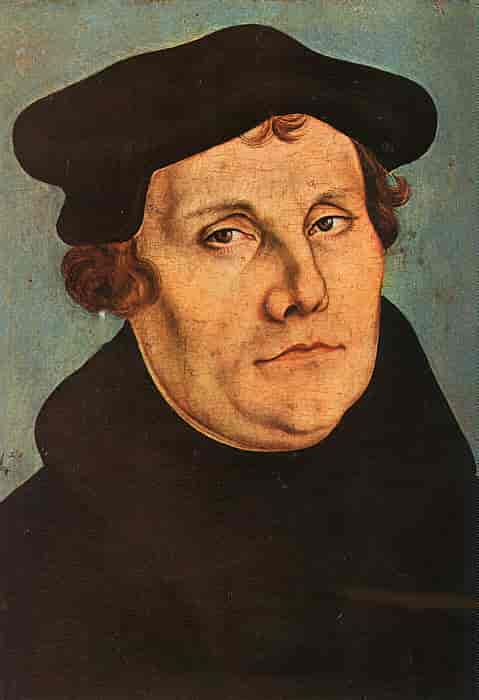 Maleri av Martin Luther.
