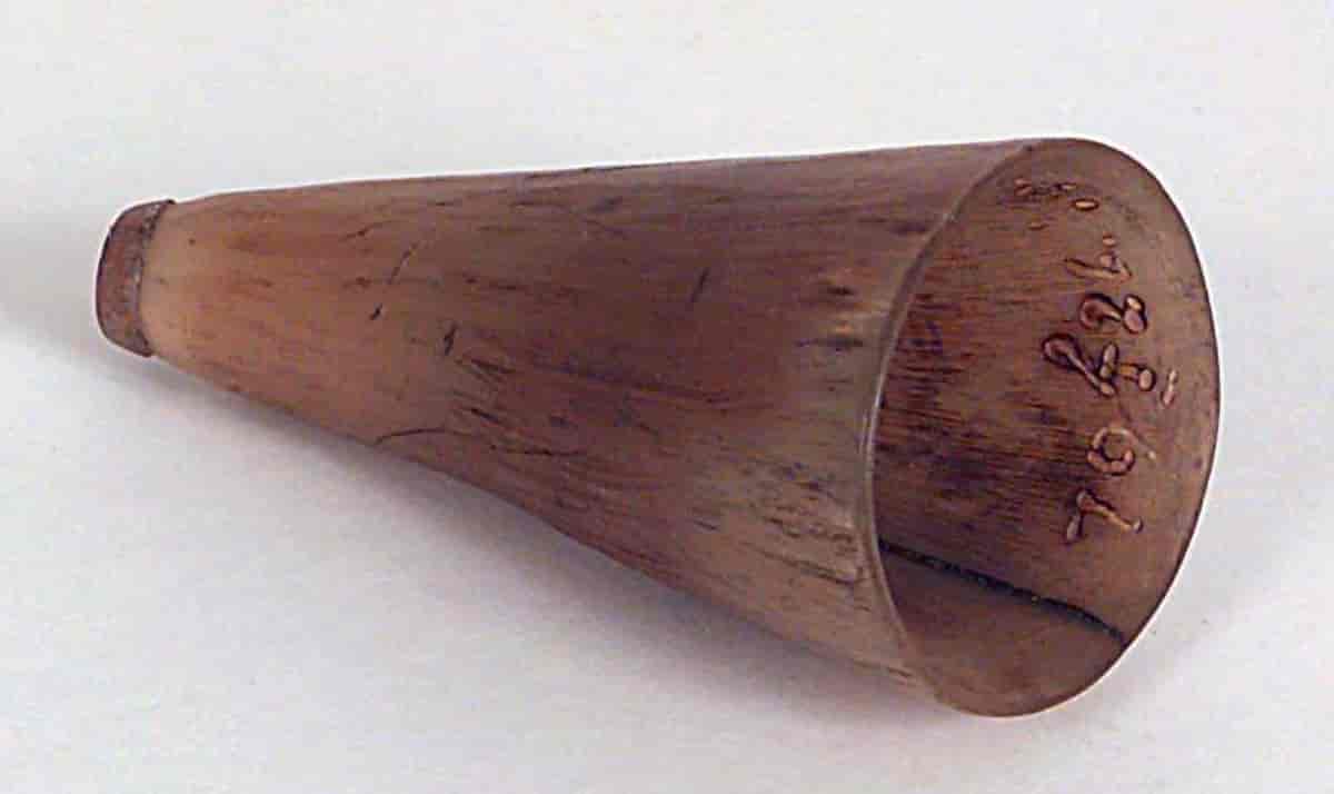 Et koppehorn fra Voss i Norsk Folkemuseum