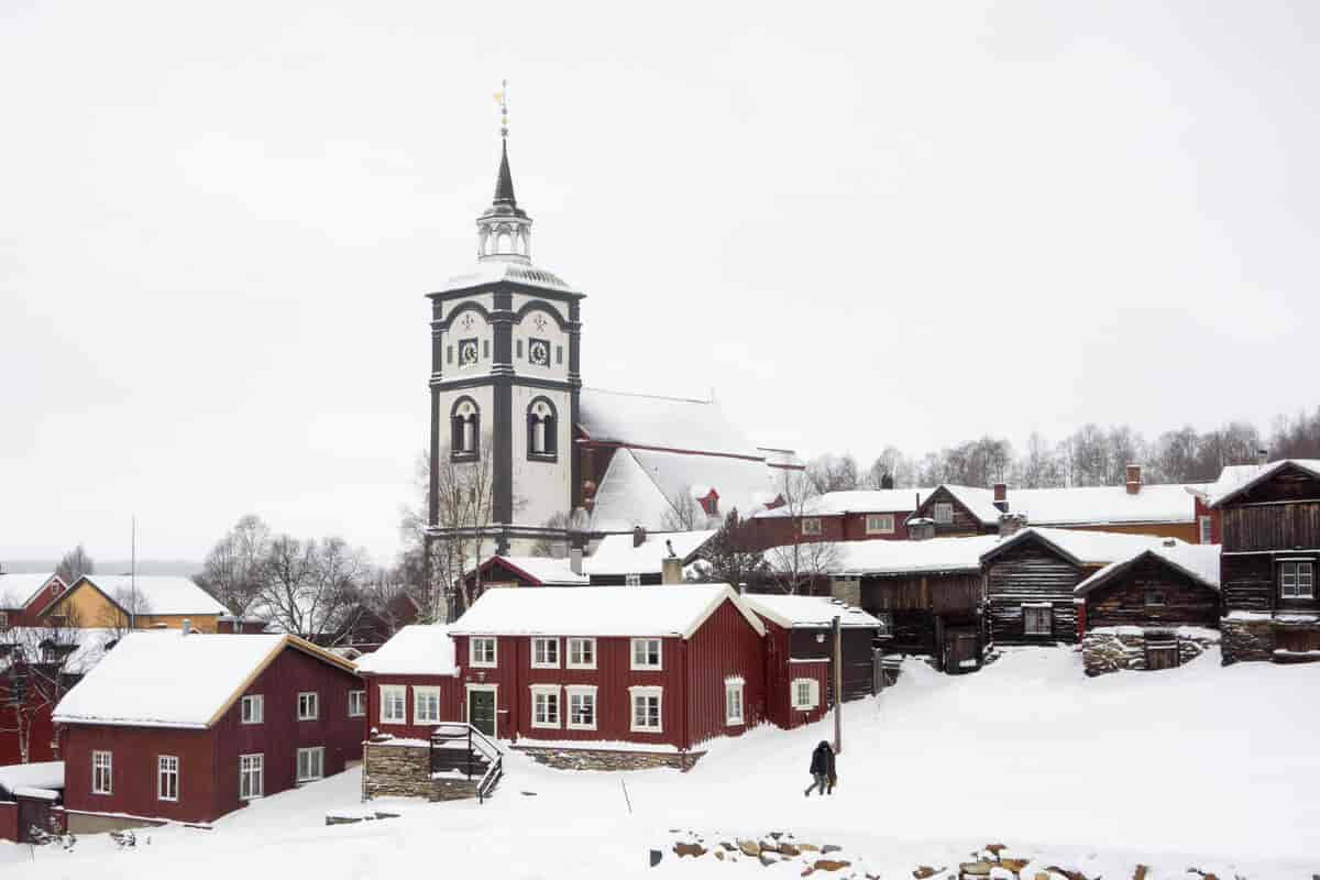 Fotografi av Røros kirke, som er bygd i 1784