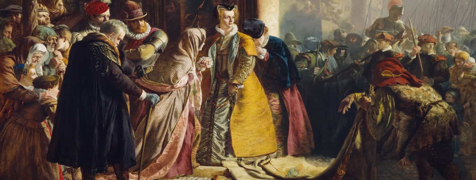 Maleri av Maria Stuart som kommer tilbake til Skottland etter å ha vært mange år i Frankrike
