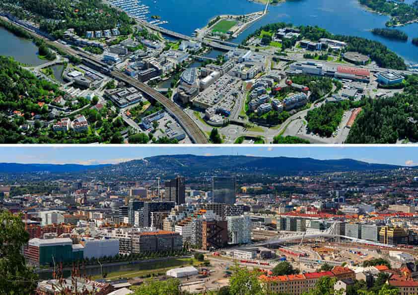 Sandvika og Oslo har begge bystatus