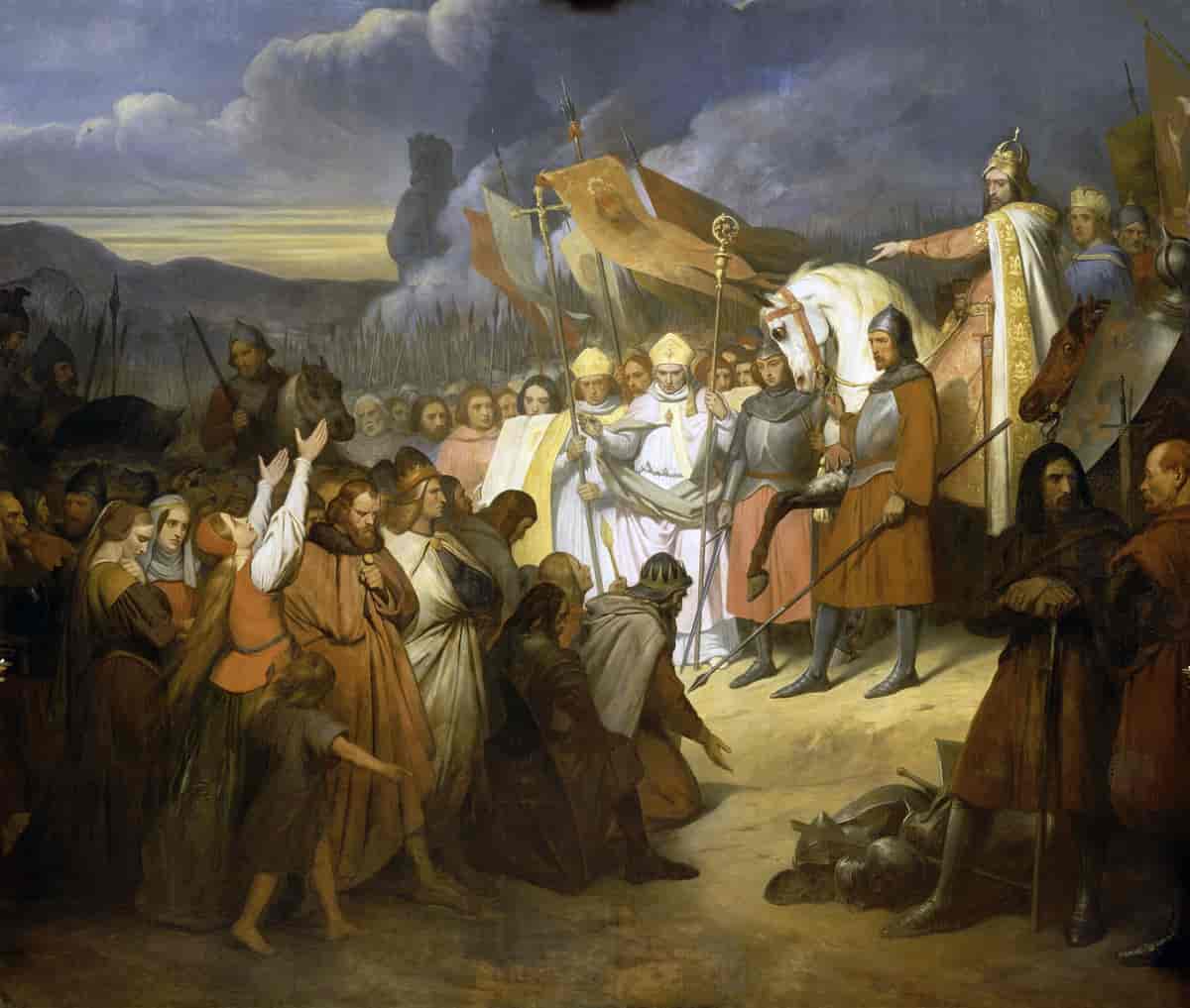 Karl den store overvinner Widukind, maleri fra 1835