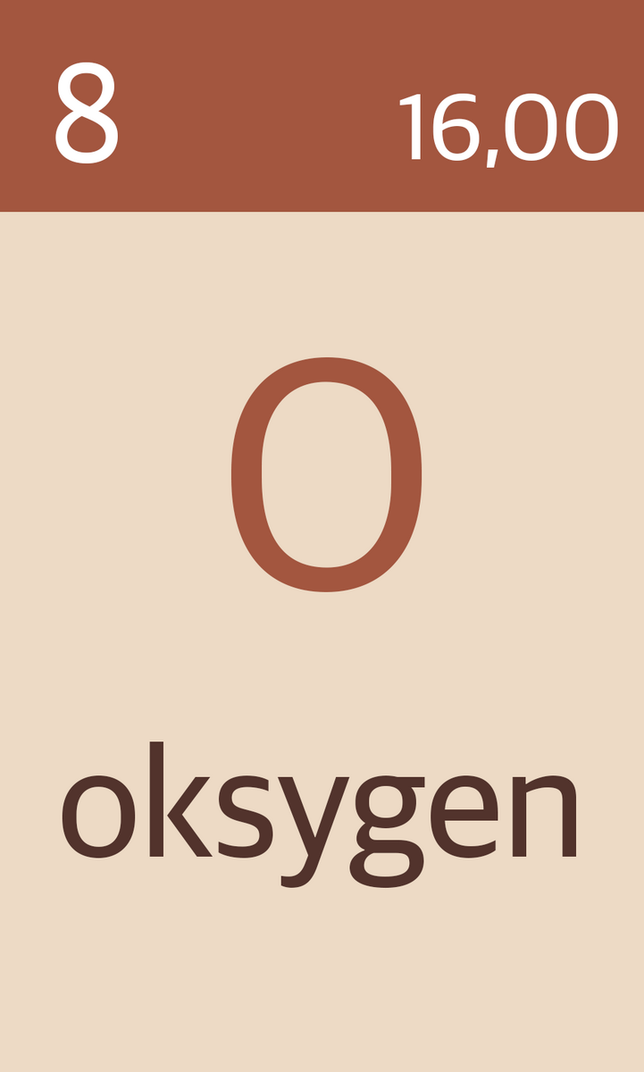 Illustrasjon av oksygensymbol.