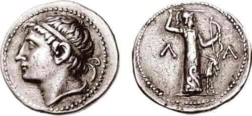 Sølv tetradrakme av Kleomenes 3. 