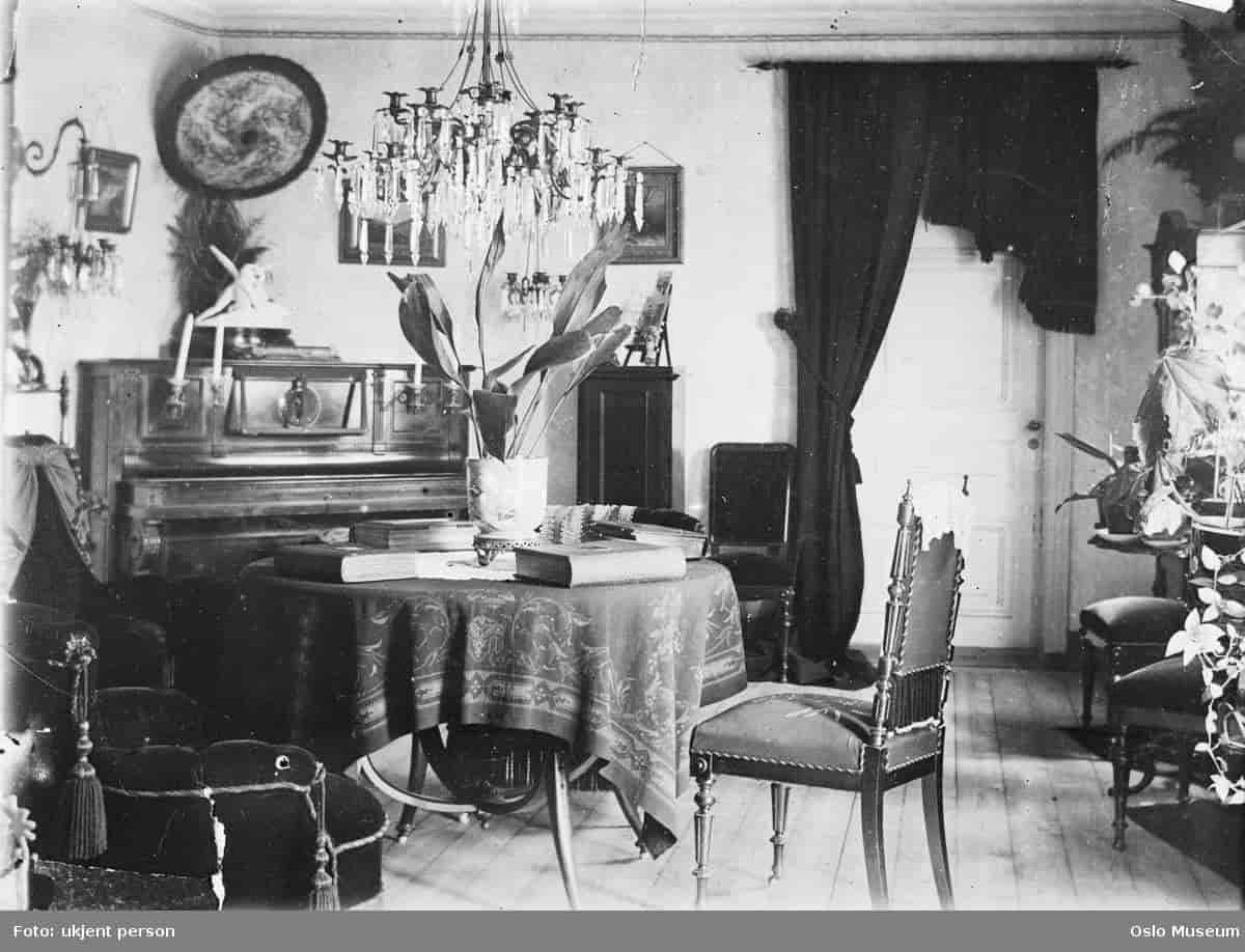 1895 - Jacob Woxens leilighet på Victoria terrasse.