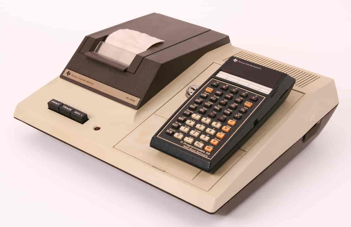 TI-59 programmerbar kalkulator, med skriver
