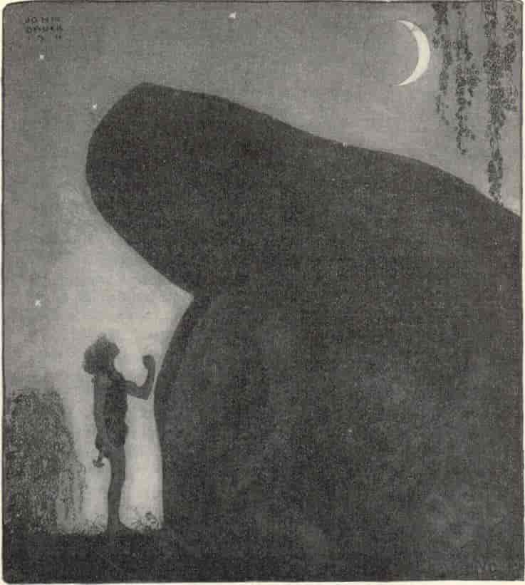 Illustrasjonen «Vakna Groa Vakna Mor» av John Bauer (1911)