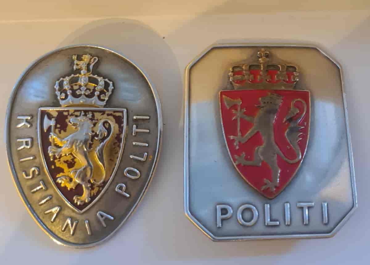 Polititegn for Kristiania (fra 1908 fram til 1925) og det senere polititegn for alt politi tatt i bruk fra 1. januar 1949