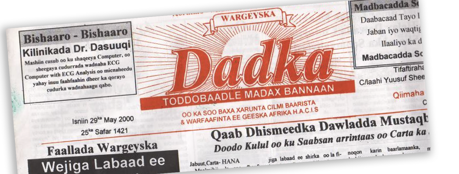 Den somaliske avisen Wargeyska Dadka 