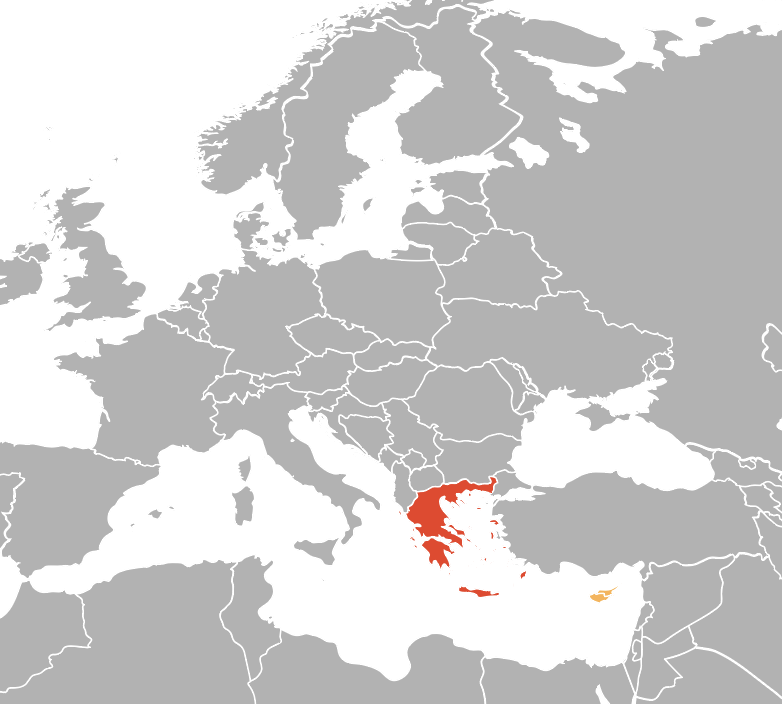 Kart som viser Hellas plassering