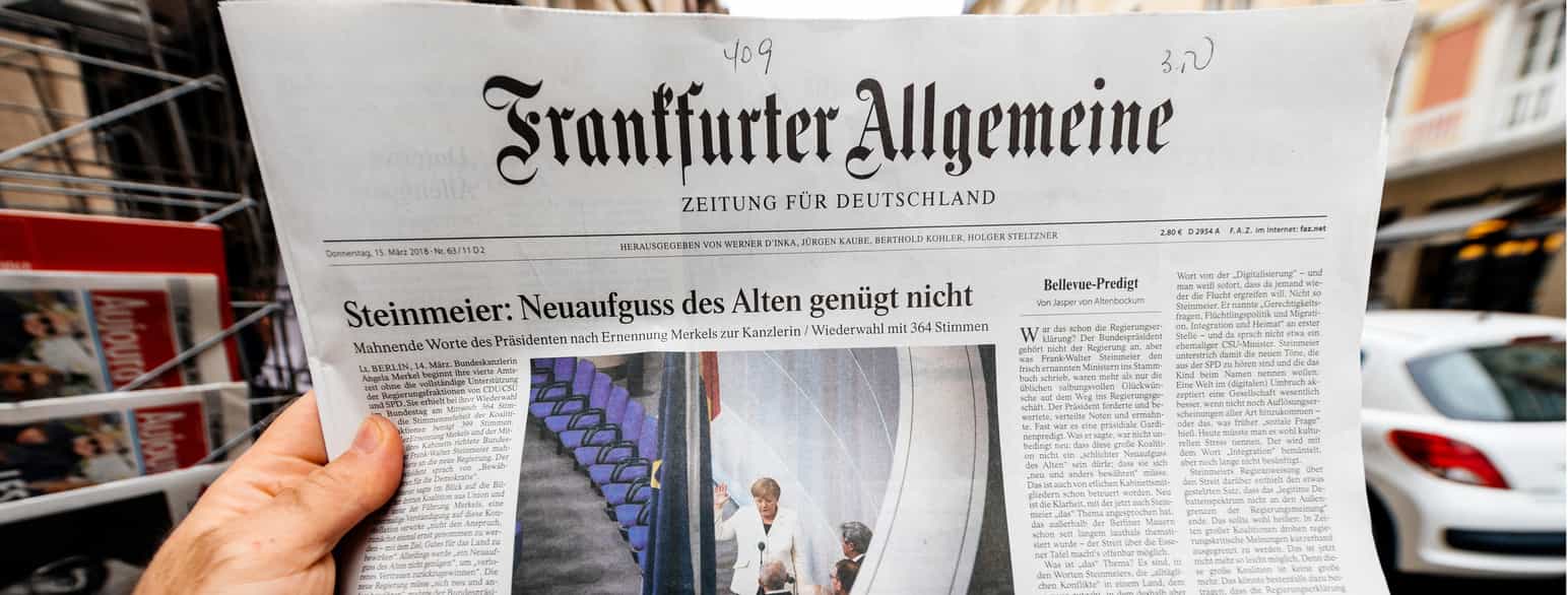 Den tyske avisen Frankfurter Allgemeine Zeitung
