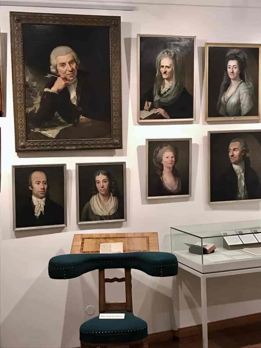 Portrettsamling i Gleim-huset i Halberstadt. Gleim samlet portretter av dikterkolleger og kalte samlingen for sitt "vennskapstempel"