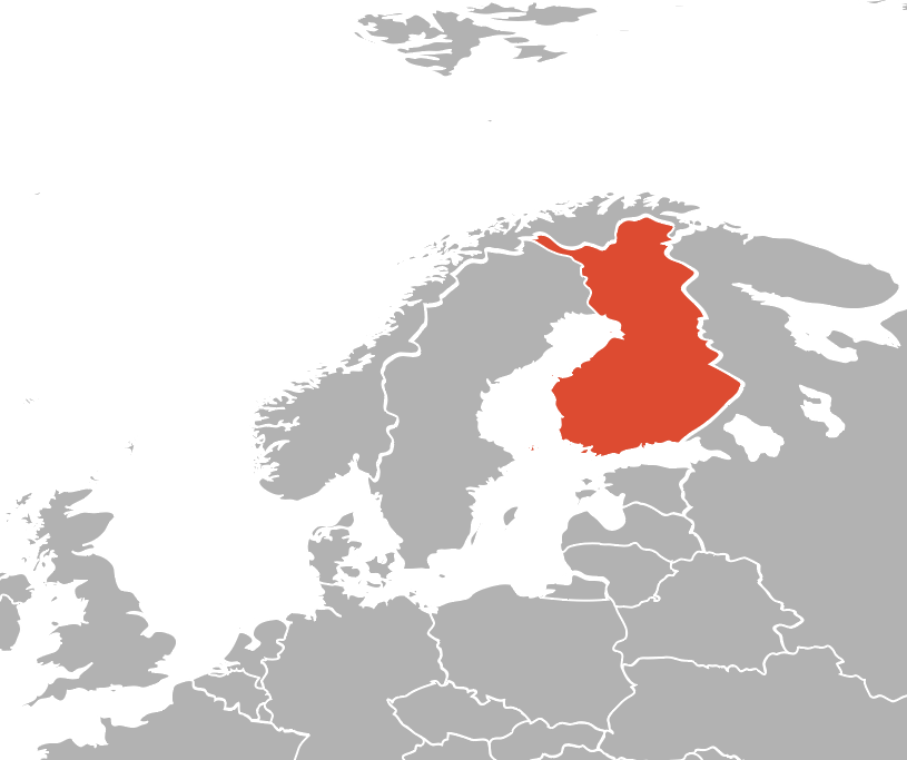Kart over finsk språk.
