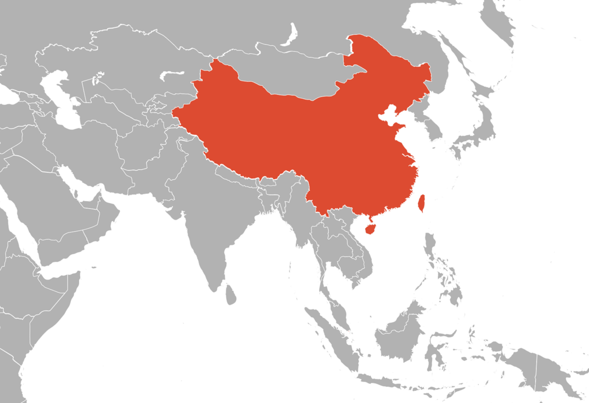 Kart over kinesisk språk.