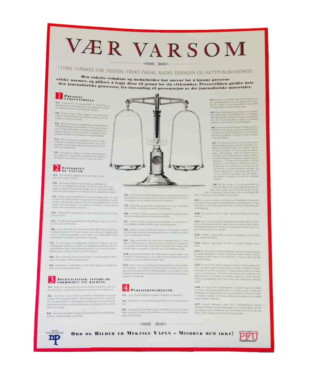 Foto av Vær varsom-plakat