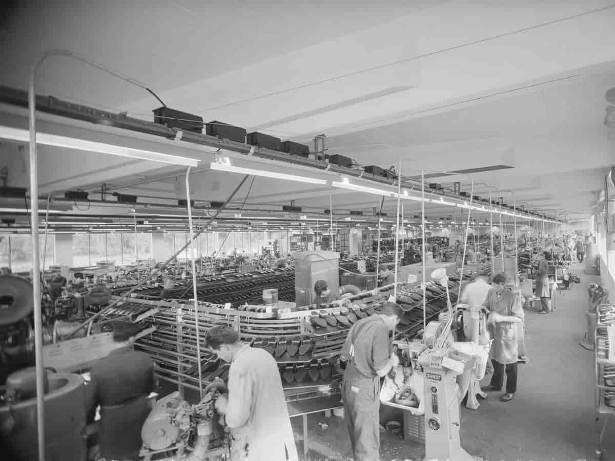 Fra produksjonshallen, ca. 1960-tallet