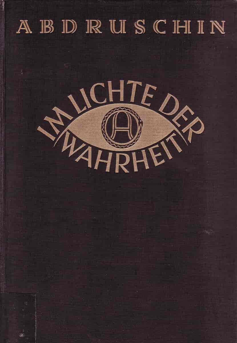 Omslaget til 1931-utgaven av boka «Im Lichte der Wahrheit: Gralsbotschaft»
