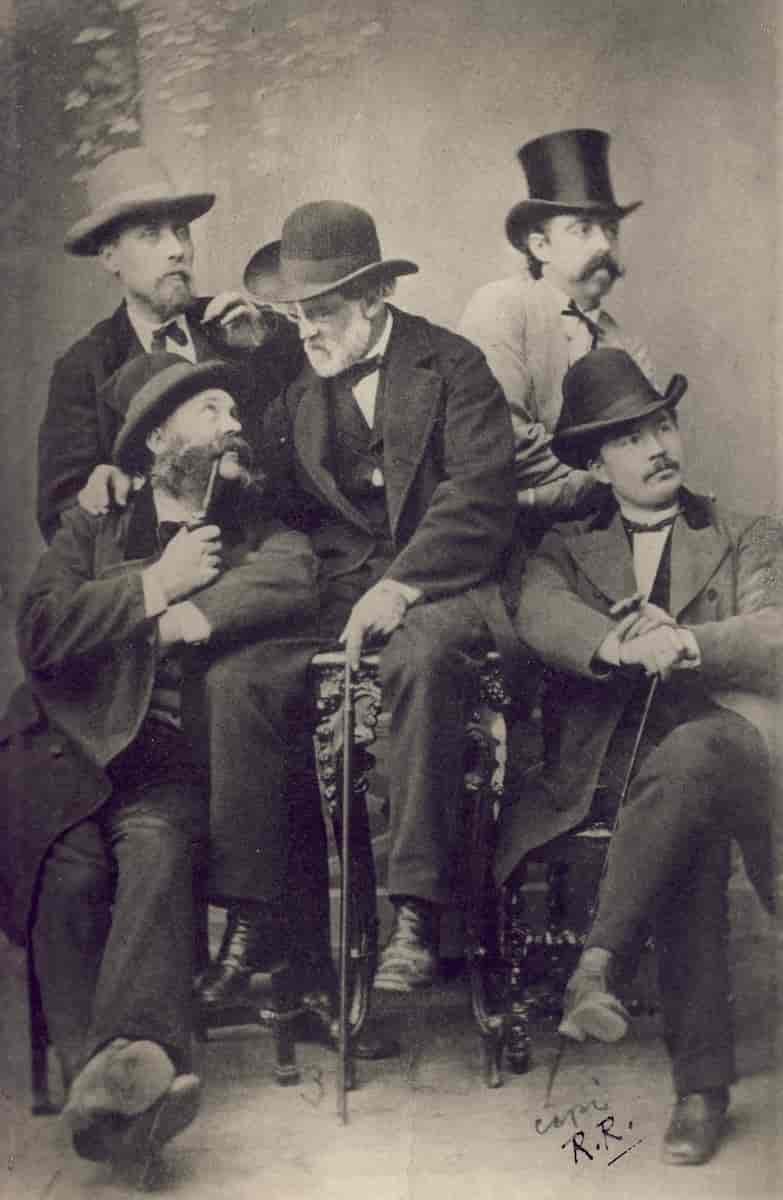 Fem fotografer i Trondheim, 1875
