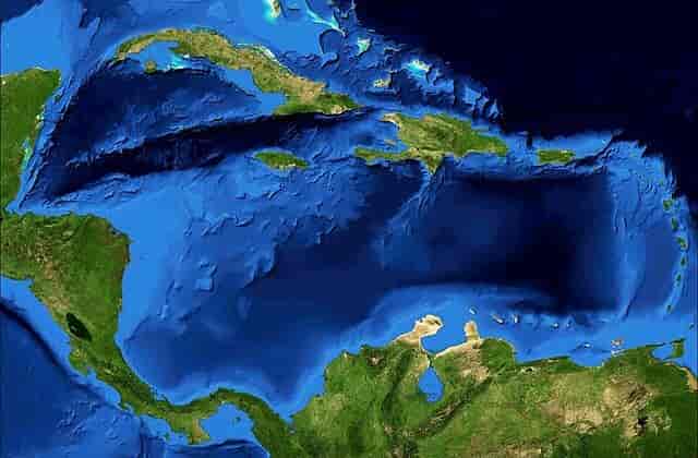 Bunntopografi for Det karibiske hav