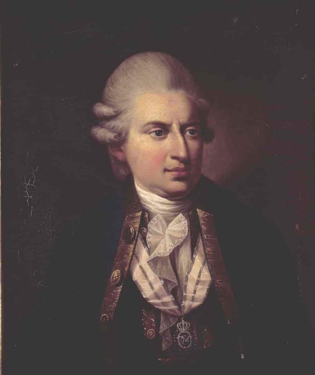 Portrett av Johann Friedrich Struensee (1737-1772), malt av den danske maleren Jens Juel