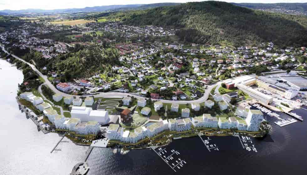 Planer for boligområde på Drammen Glassverk-tomta
