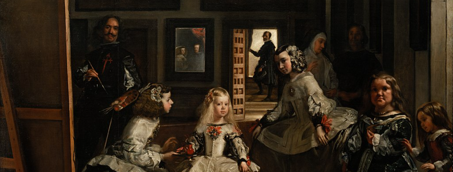 Las Meninas («Hoffpikene») – Velázquez har malt seg selv inn i bildet (venstre side)