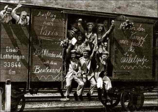 Tyske soldater i togvogn