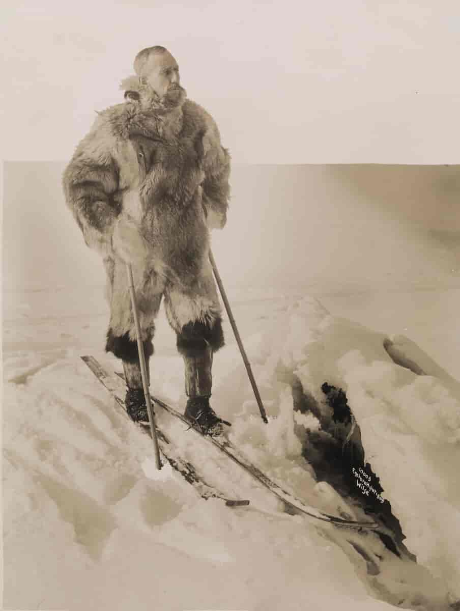Roald Amundsen, 1909. Bildet er tatt i Bunnefjorden ved Oslo.