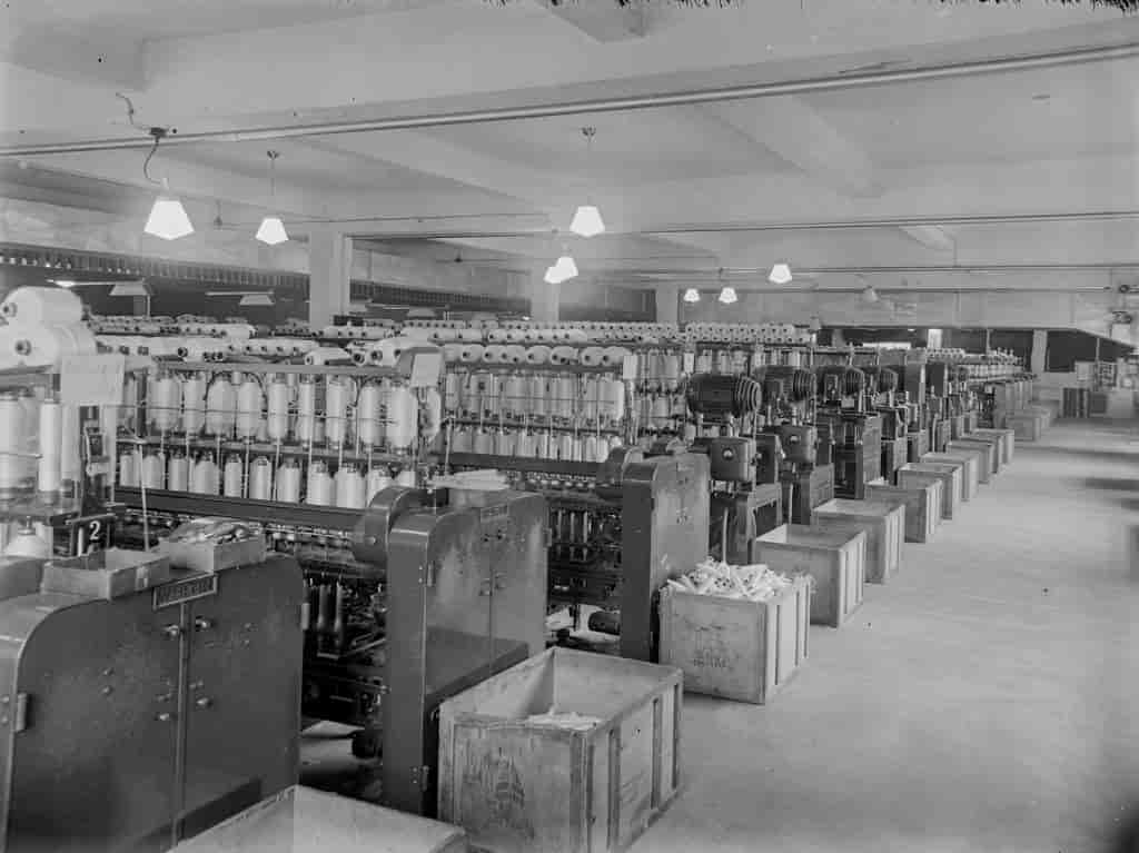 Bomullsspinneri, Arne fabrikker, foto fra 1944