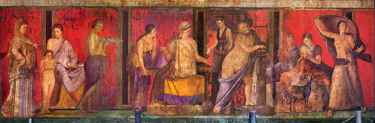 Freske i Mysterievillaen.